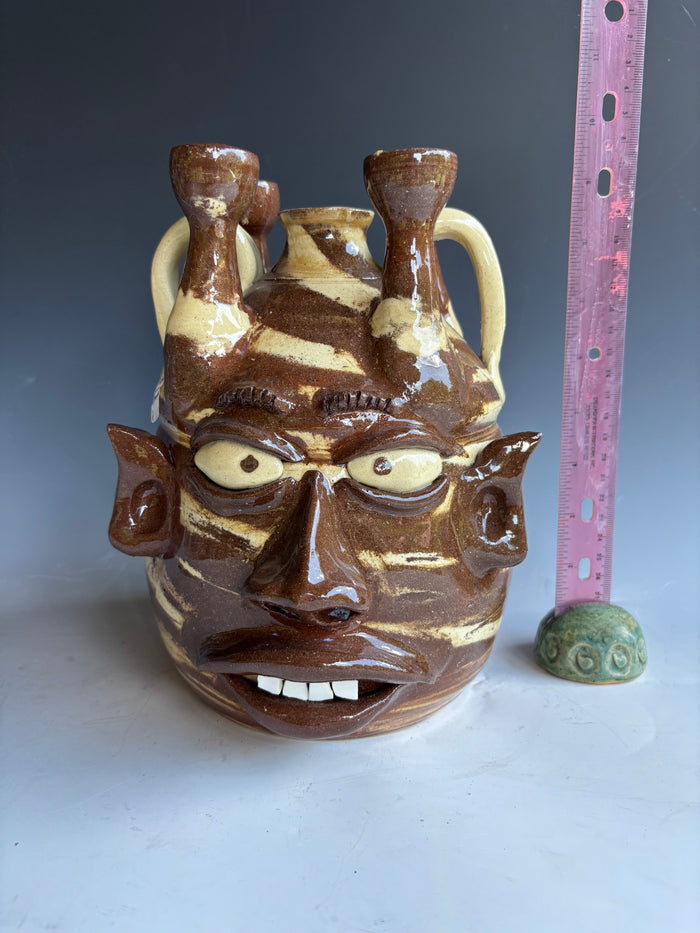 10" Wayne Hewell Candelabra swirl facejug