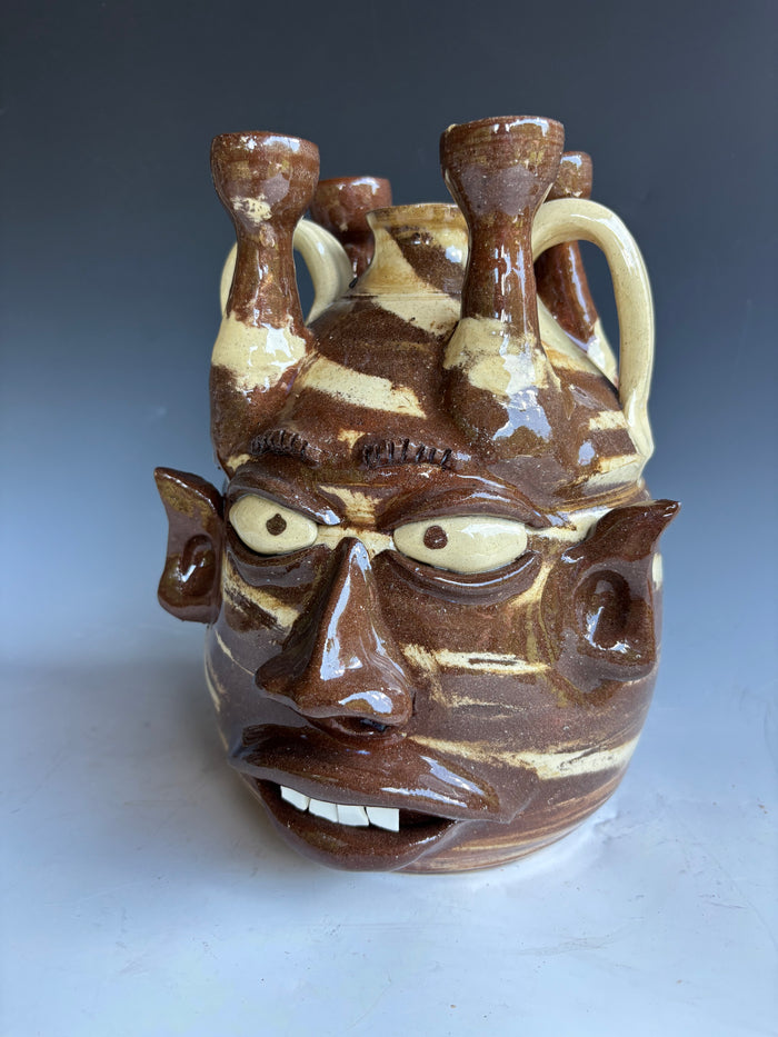 10" Wayne Hewell Candelabra swirl facejug