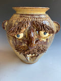 11" Jon Saunders Face Jug Jar