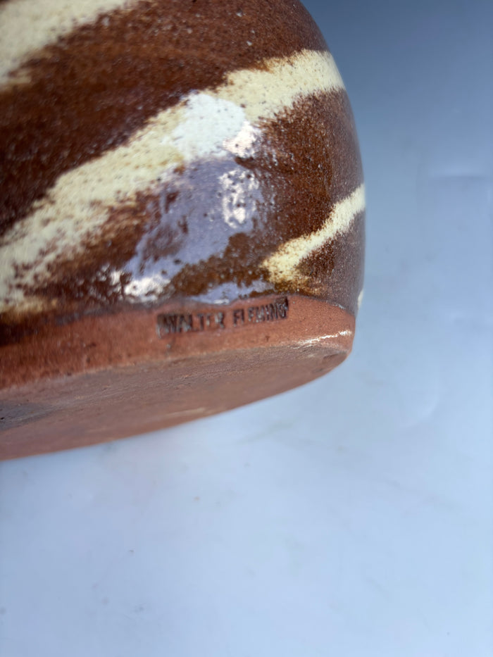 8" Walter Fleming Face Jug swirl Canister