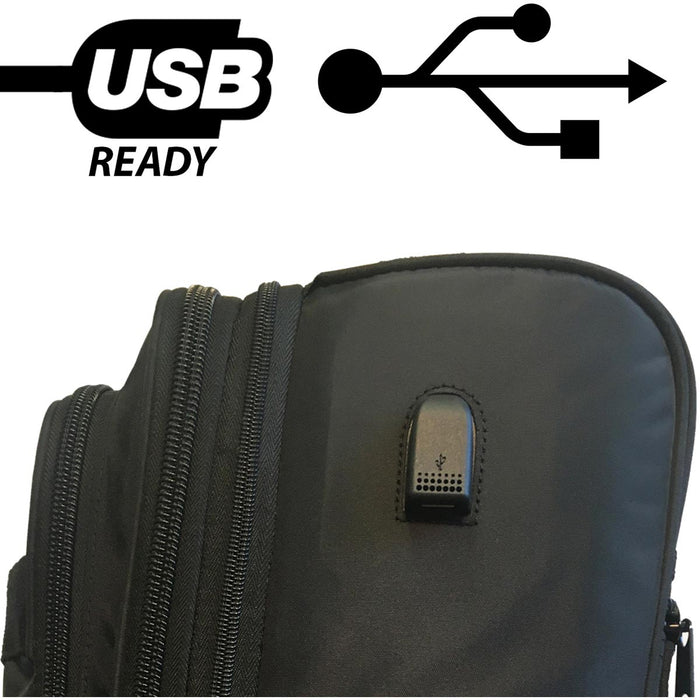 A. Saks U.T.S. Overnight Expandable Computer Rollaboard w/USB Port - Lexington Luggage