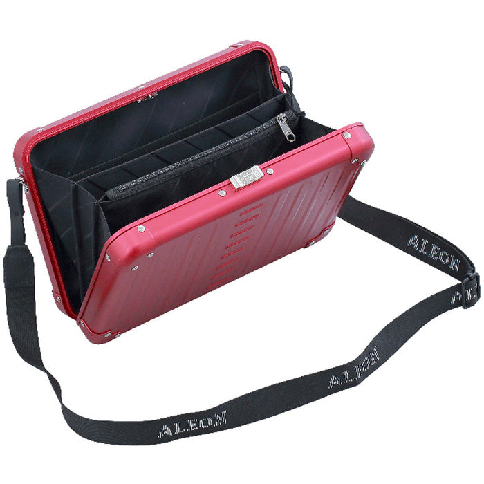 Aleon Aluminum Large Personal Cross Body - Ruby Open With Shoulder Strap