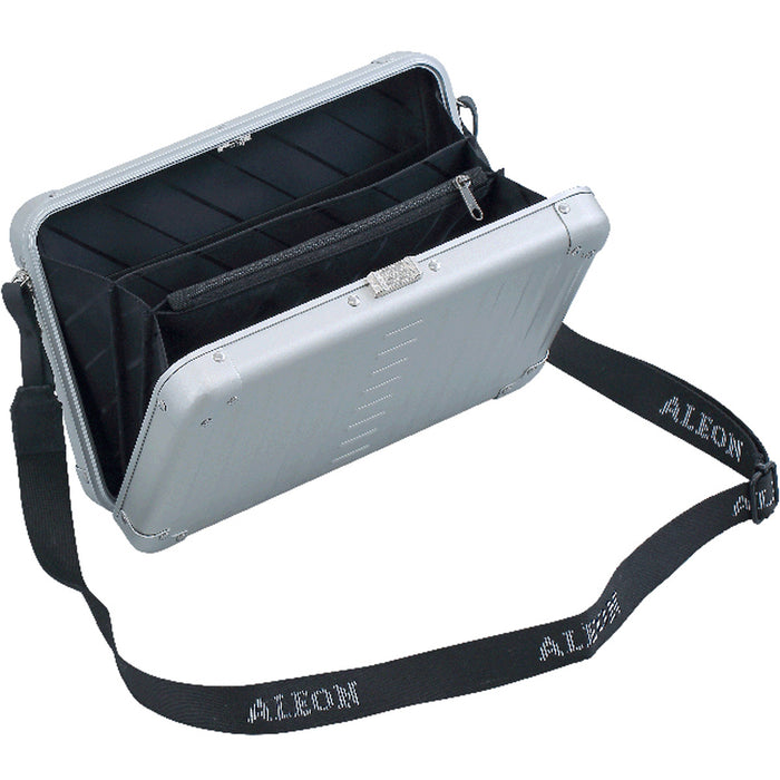 Aleon Aluminum Large Personal Cross Body - Platinum Open Shoulder Strap
