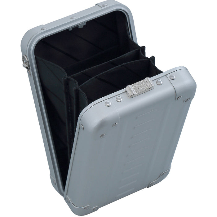 Aleon Aluminum Vertical Mini Cross Body - Open Platinum