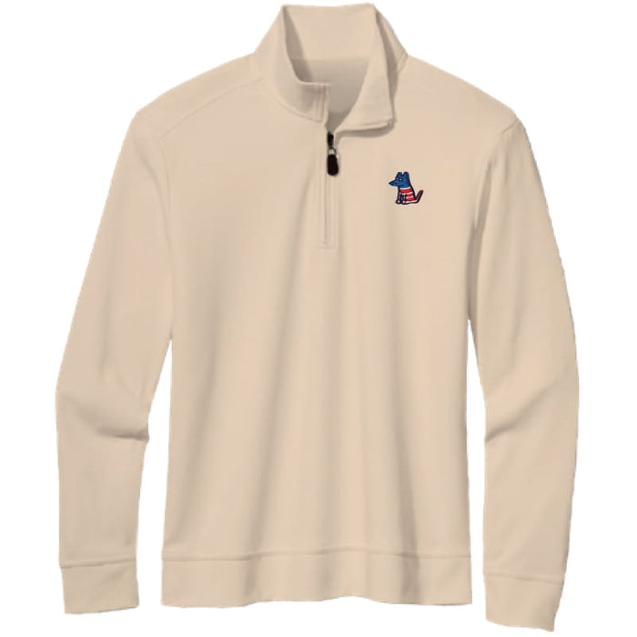 American Dog Embroidered Quarter Zip Sweatshirt