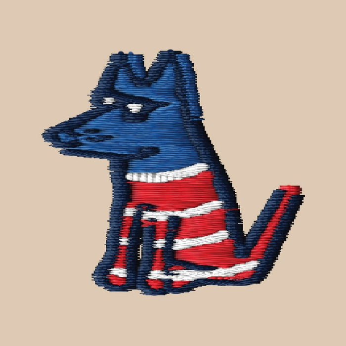 American Dog Embroidered Quarter Zip Sweatshirt