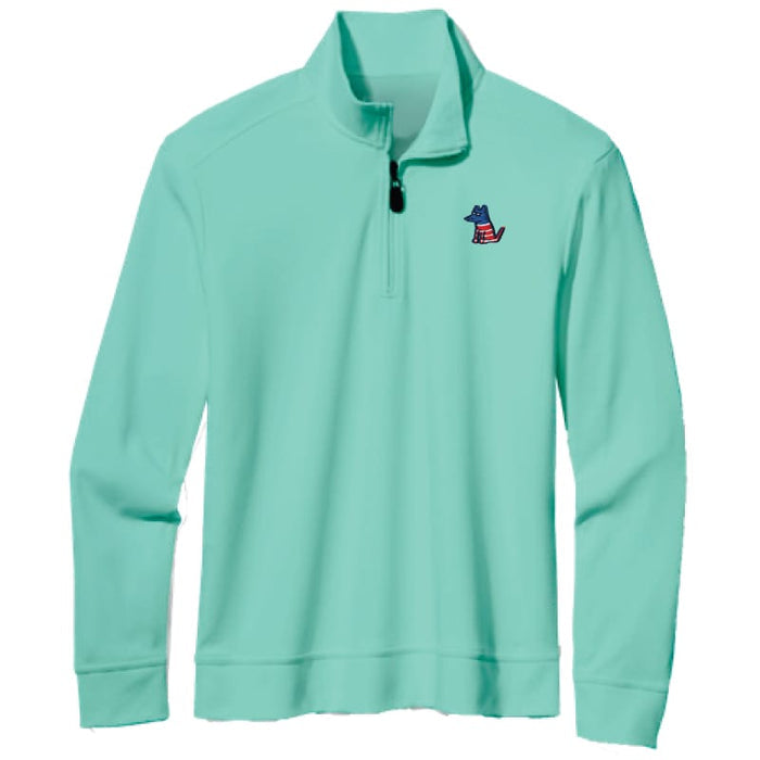 American Dog Embroidered Quarter Zip Sweatshirt