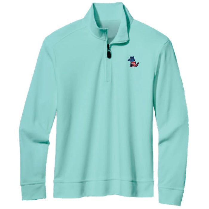 American Dog Embroidered Quarter Zip Sweatshirt