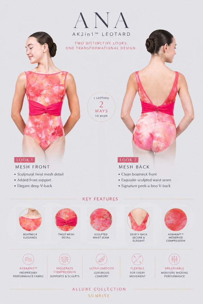 ANA AeraKnit™ Leotard in Allure · Sunrise
