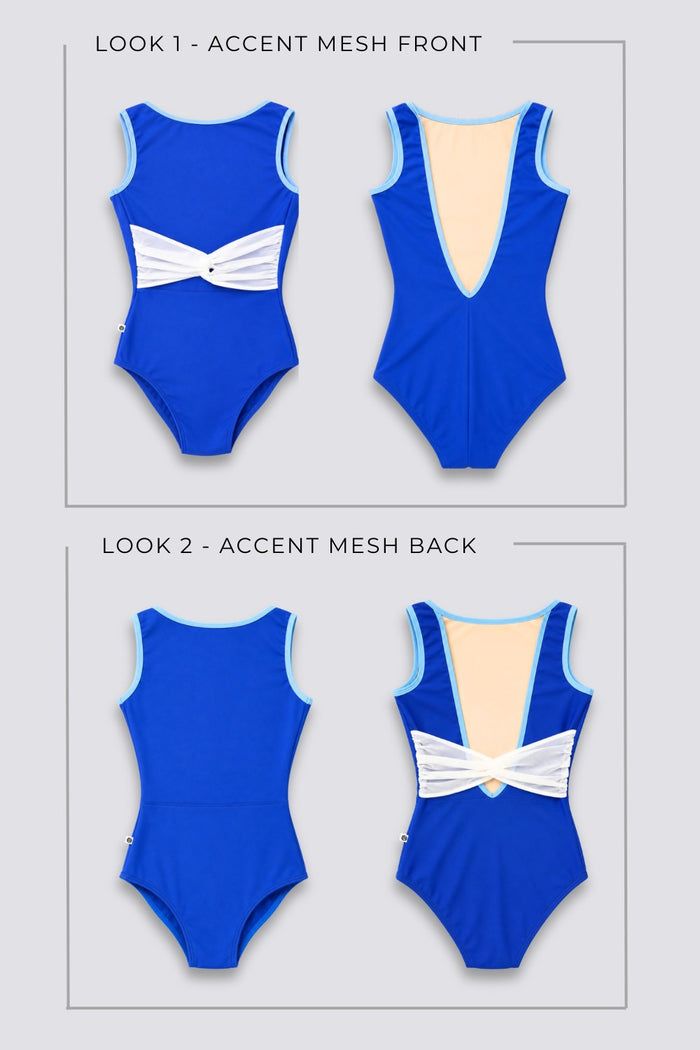 ANA AK2in1 Boatneck Leotard in Motley · Bluetide