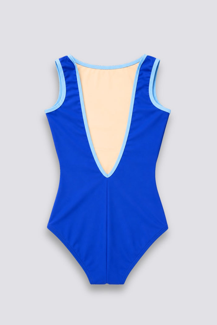 ANA AK2in1 Boatneck Leotard in Motley · Bluetide