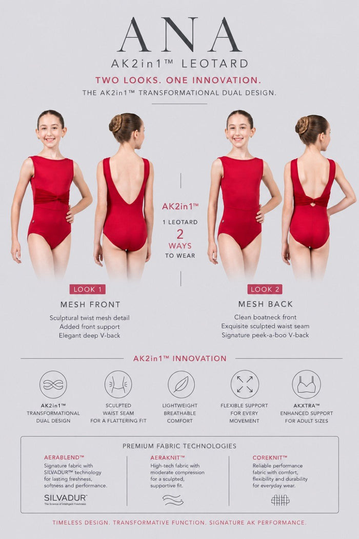 ANA AK2in1™ in Core Boatneck Leotard