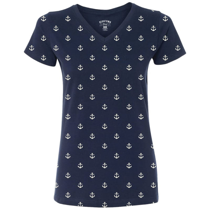 Anchors Away - Ladies T-Shirt V-Neck