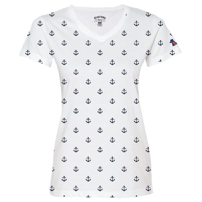 Anchors Away Teddy - Ladies T-Shirt V-Neck