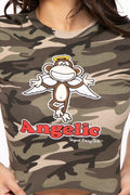 Angelic - Bobby Jack Crop Top (Front + Back Print) - Camo