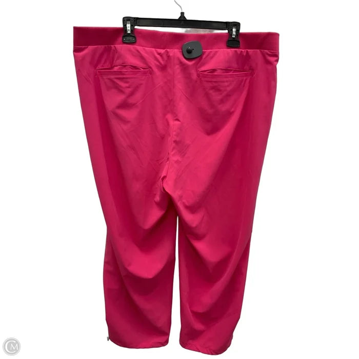 Athletic Capris By Chicos In Pink, Size: Xl