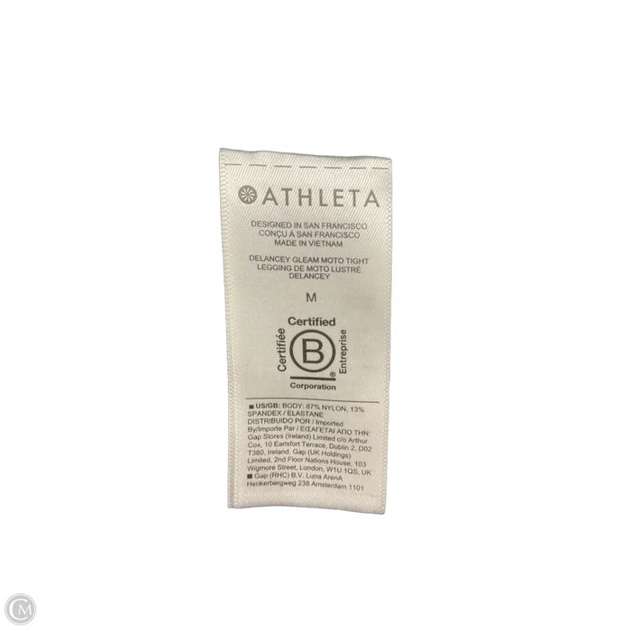 Athletic Leggings By Athleta In Black, Size: M