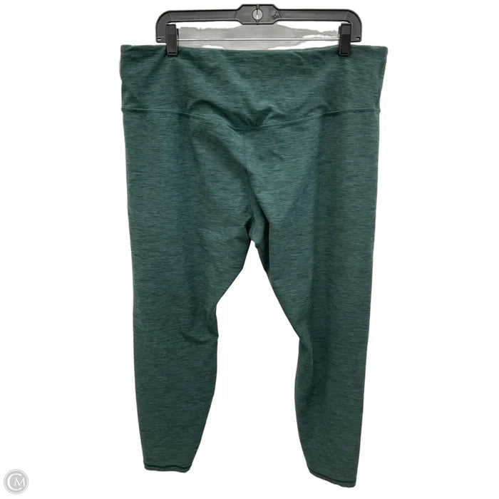 Athletic Leggings By Athleta In Green, Size: 2x