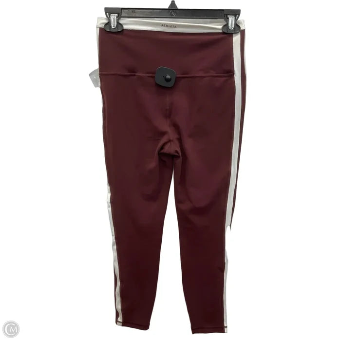 Athletic Leggings By Athleta In Maroon, Size: S