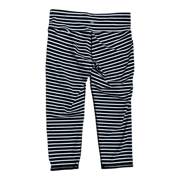 Athletic Leggings By Athleta In Striped Pattern, Size:M