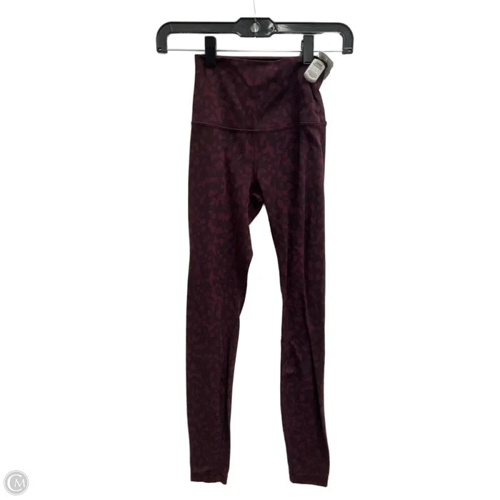 Athletic Leggings By Lululemon In Purple, Size: Xs