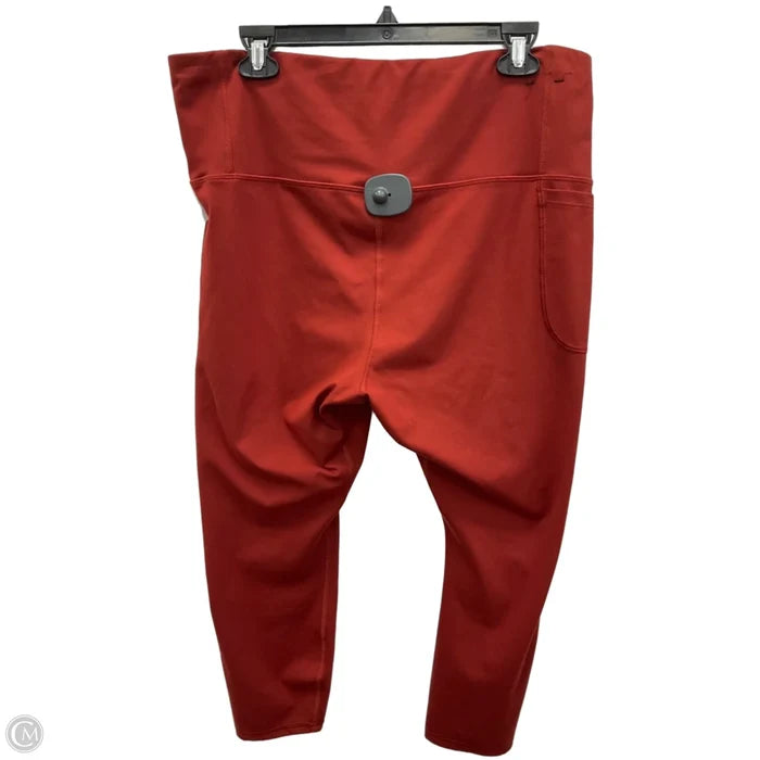 Athletic Leggings By Under Armour In Orange, Size: 2x