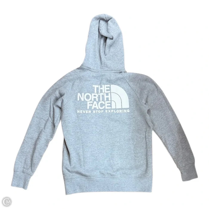 Athletic Sweatshirt Hoodie By The North Face In Grey, Size: S