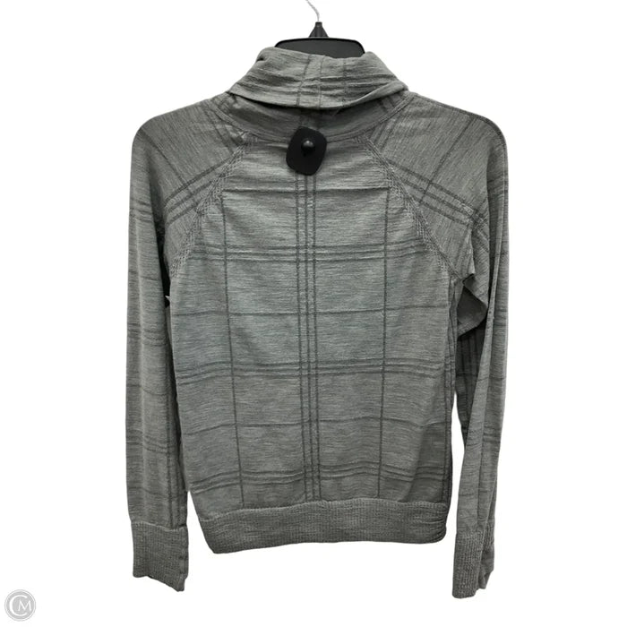 Athletic Top Long Sleeve Collar By Athleta In Grey, Size: M
