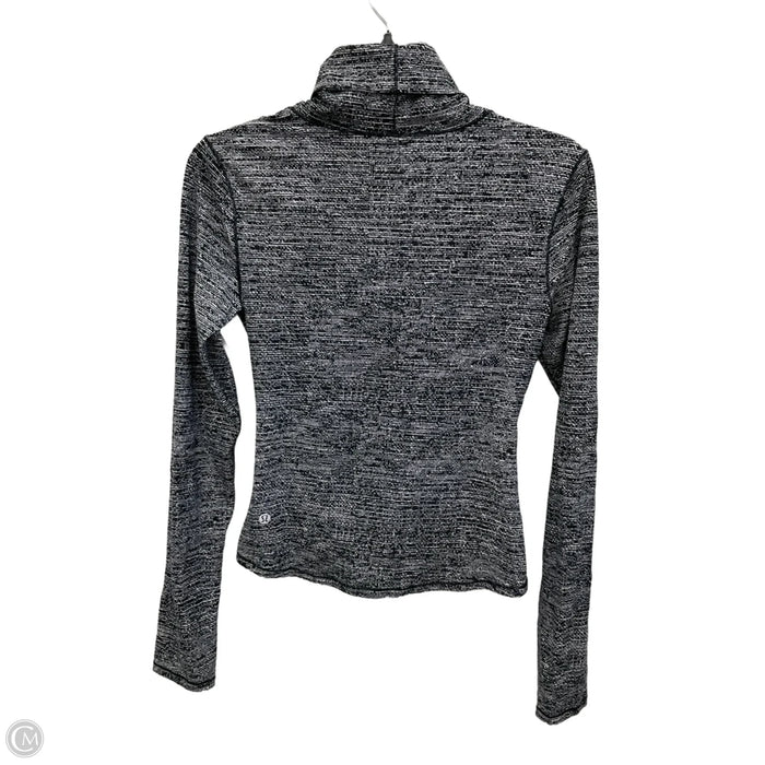 Athletic Top Long Sleeve Collar By Lululemon In Black, Size: 6