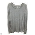 Athletic Top Long Sleeve Collar By Lululemon In Grey, Size: M