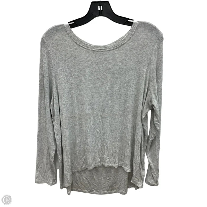 Athletic Top Long Sleeve Crewneck By Athleta In Ivory, Size: L