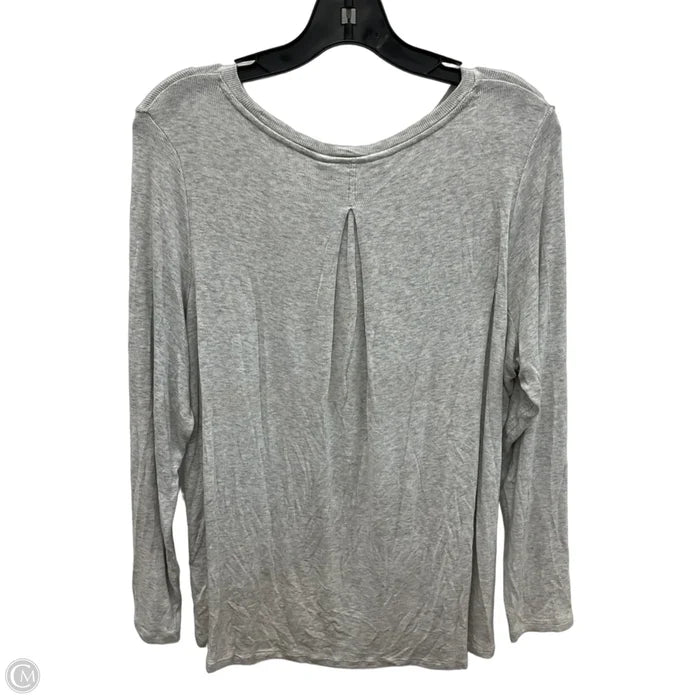 Athletic Top Long Sleeve Crewneck By Athleta In Ivory, Size: L