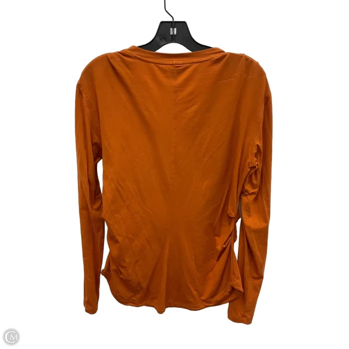Athletic Top Long Sleeve Crewneck By Athleta In Orange, Size: M