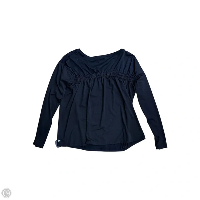 Athletic Top Long Sleeve Crewneck By Fabletics In Black, Size: M