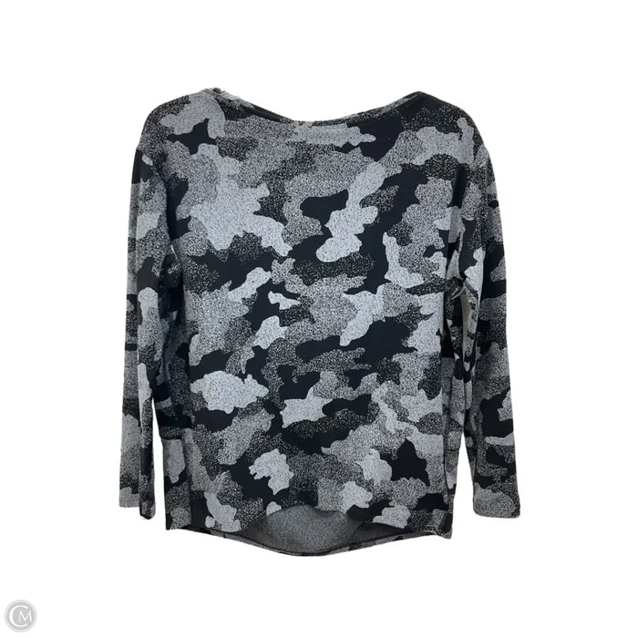 Athletic Top Long Sleeve Crewneck By Lululemon In Black & Grey, Size: S