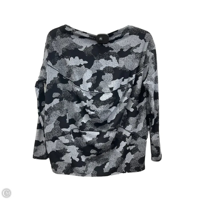 Athletic Top Long Sleeve Crewneck By Lululemon In Black & Grey, Size: S
