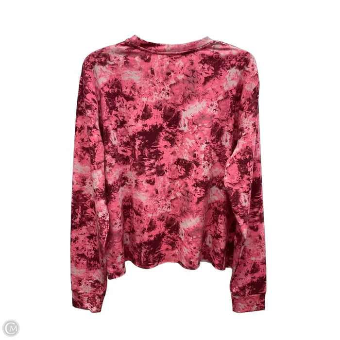 Athletic Top Long Sleeve Crewneck By Under Armour In Pink, Size: Xl