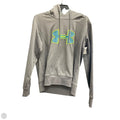 Athletic Top Long Sleeve Hoodie By Under Armour In Grey, Size: L