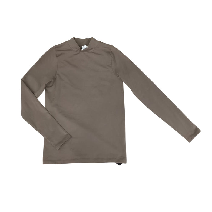 Athletic Top Ls Collar By Athleta In Brown, Size:M