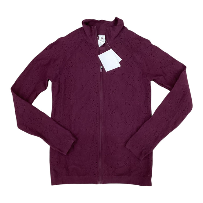 Athletic Top Ls Collar By Fabletics In Purple, Size:M