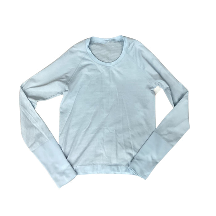 Athletic Top Ls Crewneck By Lululemon In Blue, Size:S
