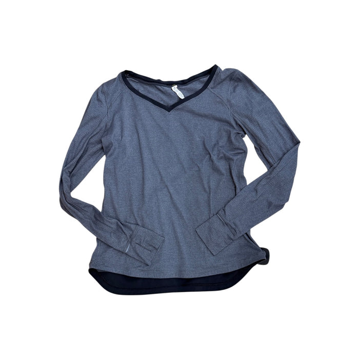 Athletic Top Ls Crewneck By Lululemon In Grey, Size:S