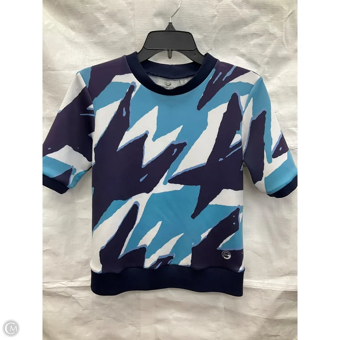 Athletic Top Short Sleeve By Cma In Blue, Size: S
