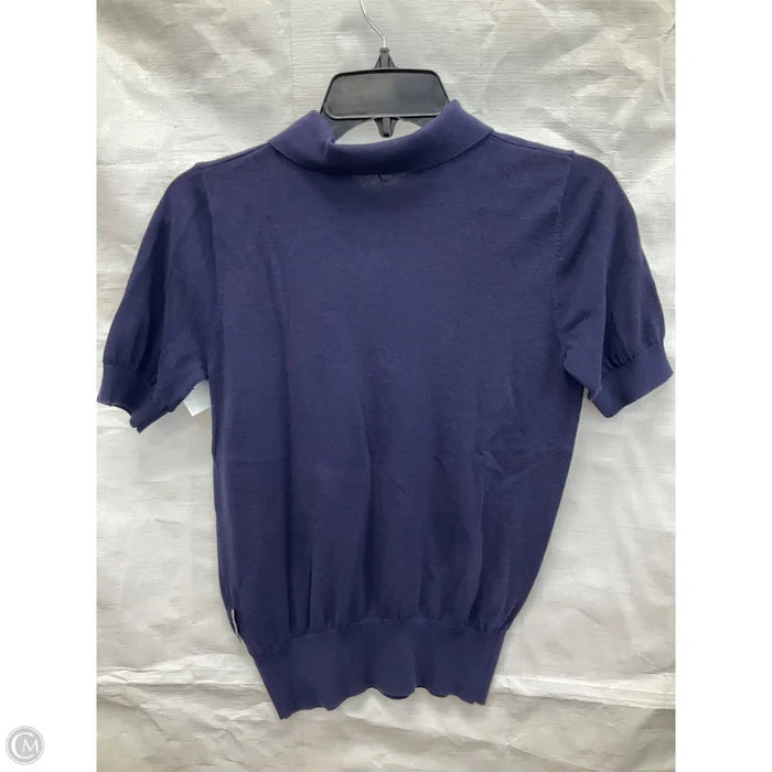 Athletic Top Short Sleeve By Cma In Navy, Size: M