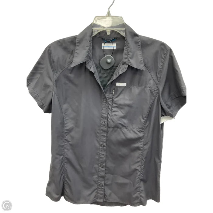Athletic Top Short Sleeve By Columbia In Grey, Size: L