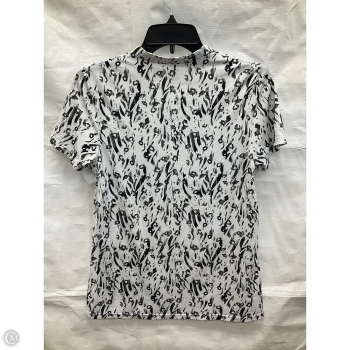 Athletic Top Short Sleeve By Puma In Black & White, Size: S