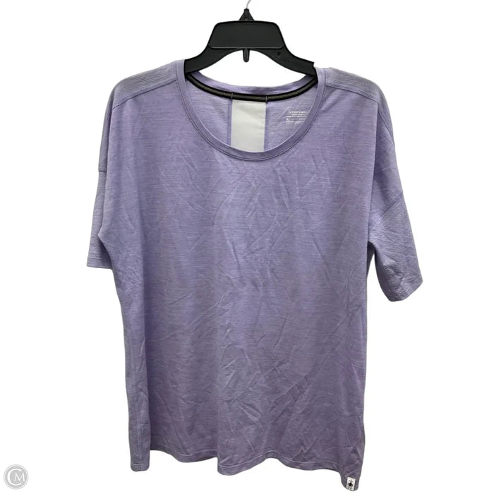 Athletic Top Short Sleeve By Smartwool In Purple, Size: Xl