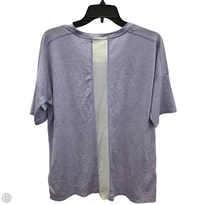 Athletic Top Short Sleeve By Smartwool In Purple, Size: Xl