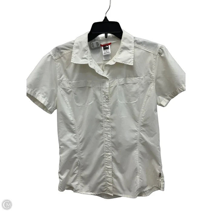 Athletic Top Short Sleeve By The North Face In White, Size: L