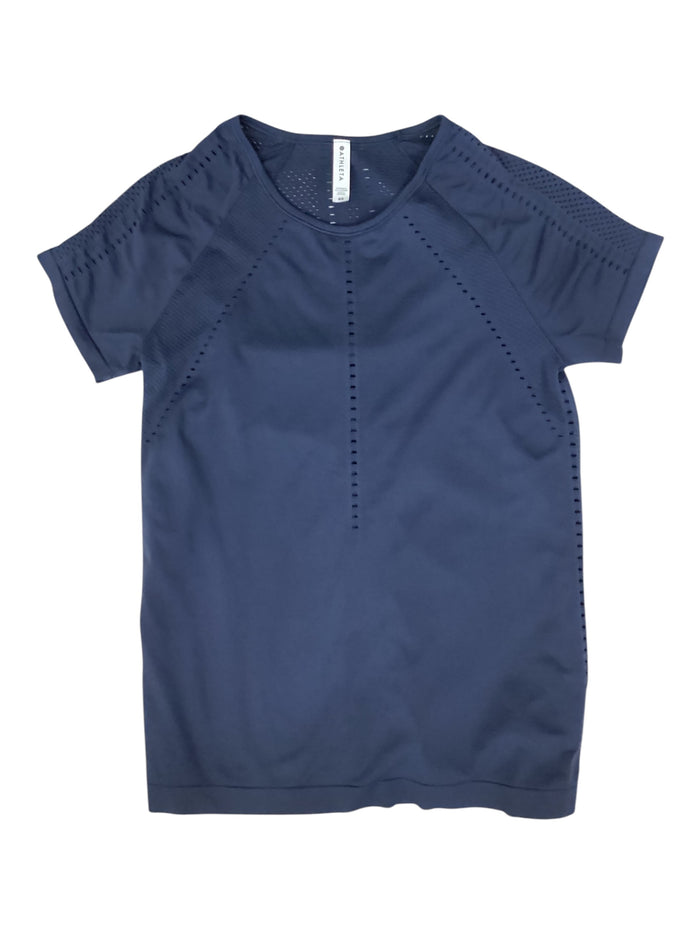 Athletic Top Ss By Athleta In Navy, Size:Xs